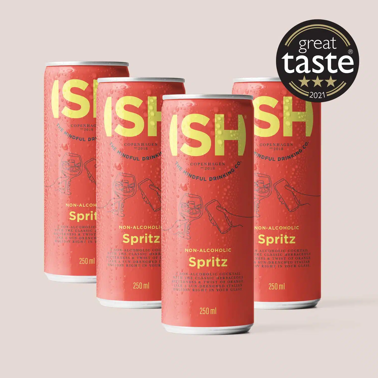 ISH Non-alcoholic SPRITZ cocktail 4 x 250 ml
