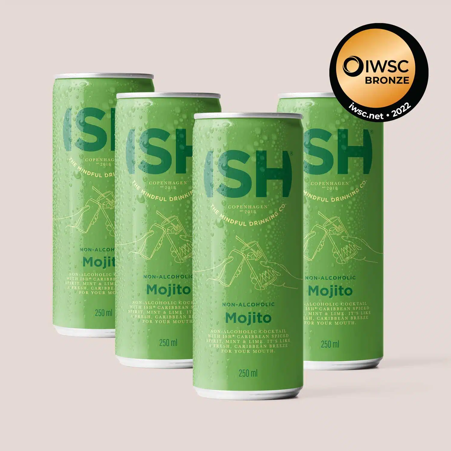 Безалкохолен коктейл МОХИТО Non-Alcoholic MOJITO – ISH Spirits, 4 х 250 ml