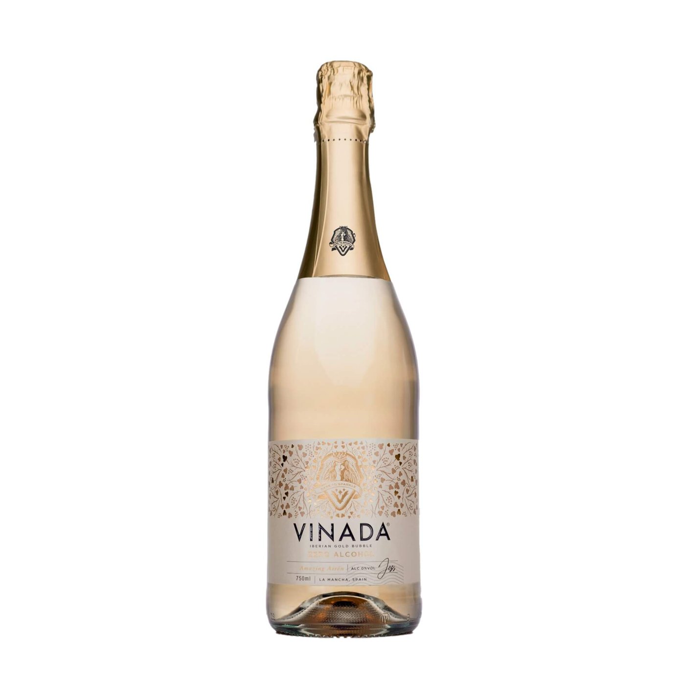 VINADA Amazing Airén Gold 0%, безалкохолно пенливо вино, 750 мл.